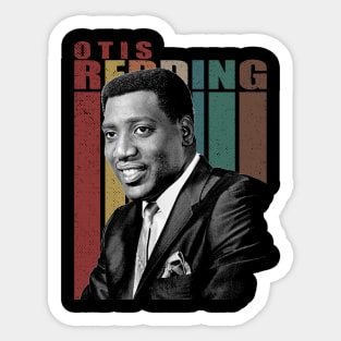 Soulful Crooning Chronicles Redding's Iconic Music Scenes Apparel Sticker